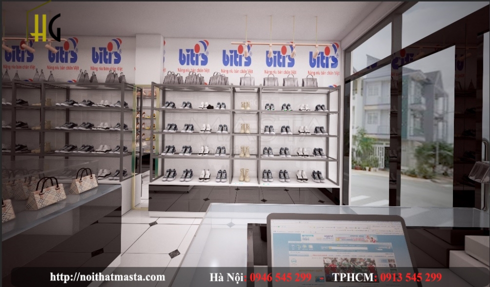 Thiết kế shop giày - chị quỳnh 